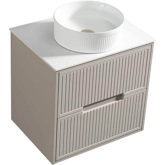 Tailored Bolzana 2 Drawer Wall Hung Vanity Unit with Sintered Stone Countertop