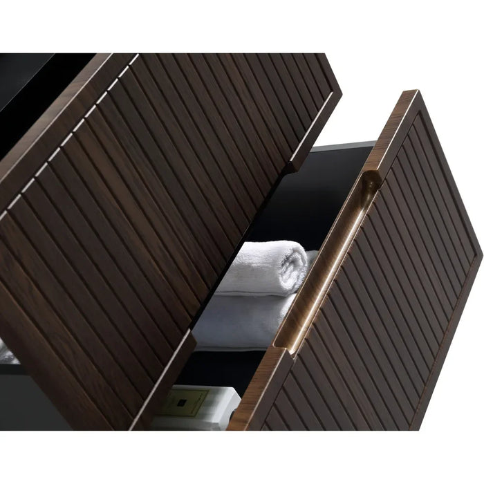Tailored Bolzana 2 Drawer Wall Hung Vanity Unit with Sintered Stone Countertop