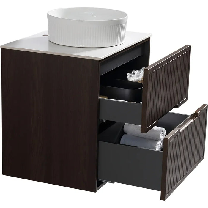 Tailored Bolzana 2 Drawer Wall Hung Vanity Unit with Sintered Stone Countertop