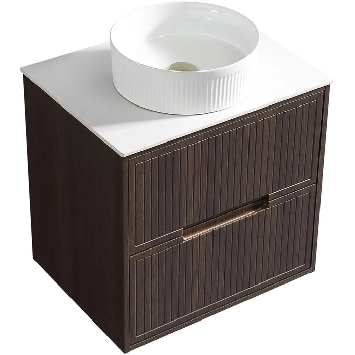 Tailored Bolzana 2 Drawer Wall Hung Vanity Unit with Sintered Stone Countertop