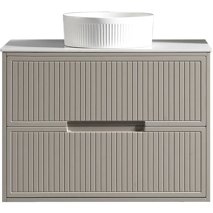 Tailored Bolzana 2 Drawer Wall Hung Vanity Unit with Sintered Stone Countertop