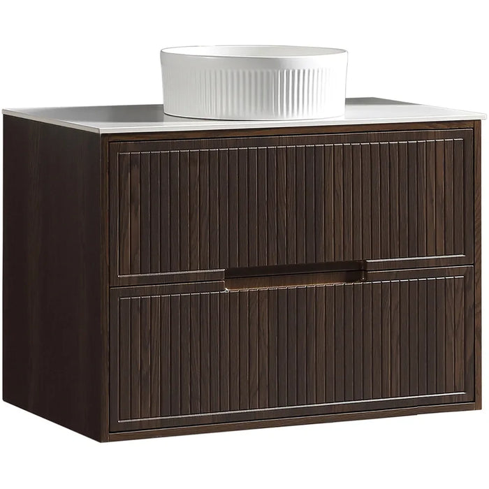 Tailored Bolzana 2 Drawer Wall Hung Vanity Unit with Sintered Stone Countertop