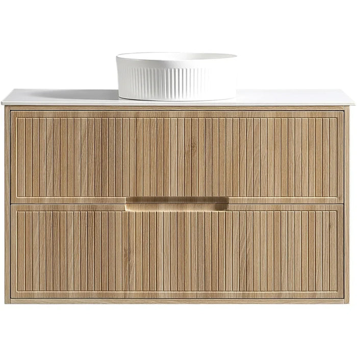 Tailored Bolzana 2 Drawer Wall Hung Vanity Unit with Sintered Stone Countertop