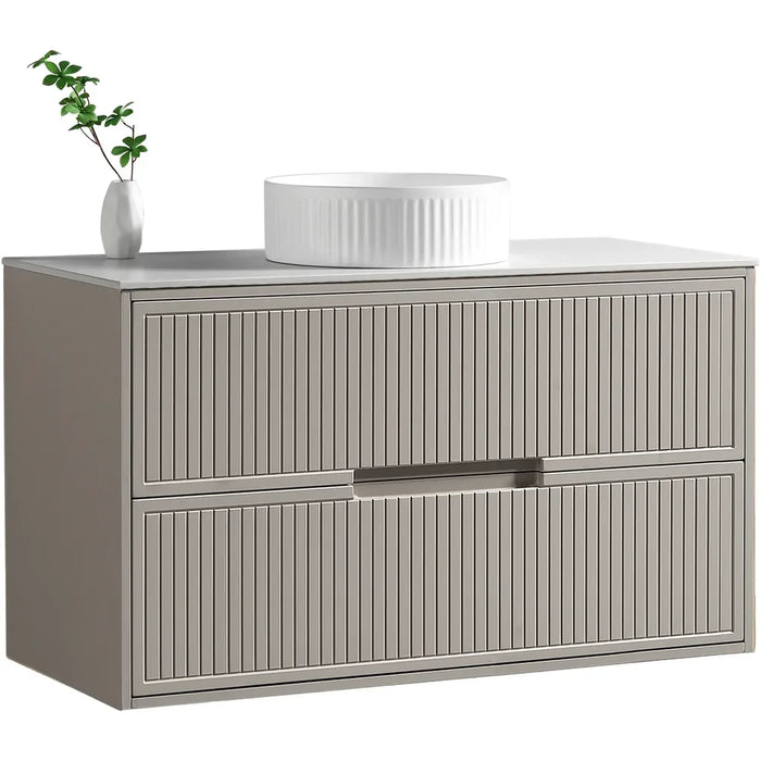 Tailored Bolzana 2 Drawer Wall Hung Vanity Unit with Sintered Stone Countertop