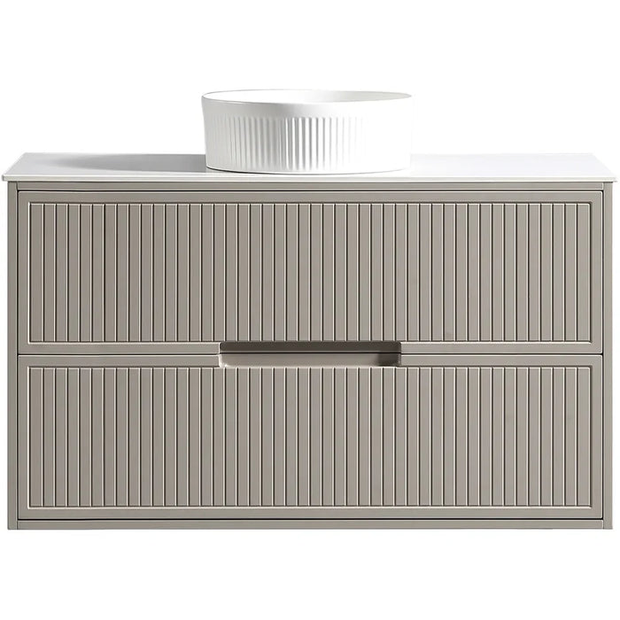 Tailored Bolzana 2 Drawer Wall Hung Vanity Unit with Sintered Stone Countertop