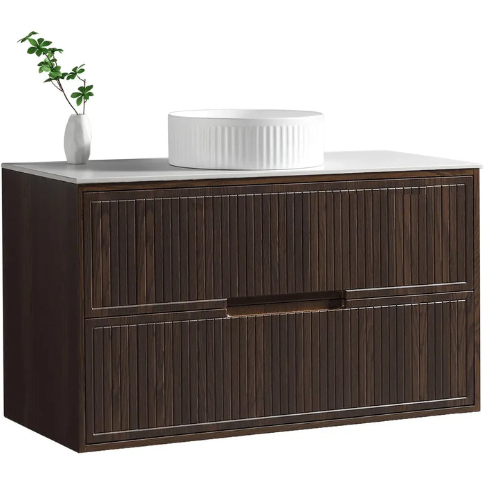 Tailored Bolzana 2 Drawer Wall Hung Vanity Unit with Sintered Stone Countertop