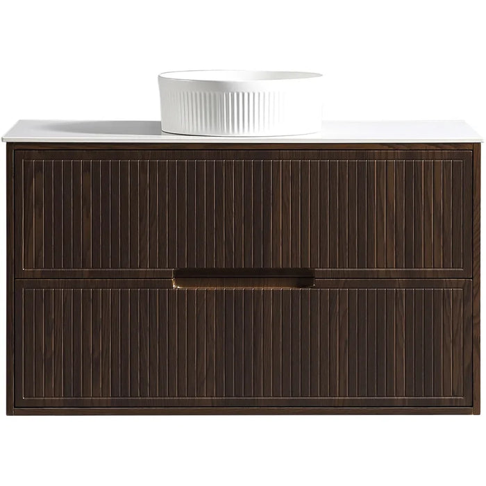 Tailored Bolzana 2 Drawer Wall Hung Vanity Unit with Sintered Stone Countertop