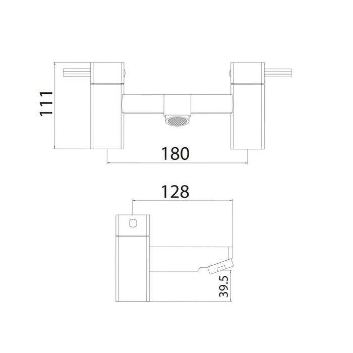 Scudo Forme Bath Filler Tap - Chrome