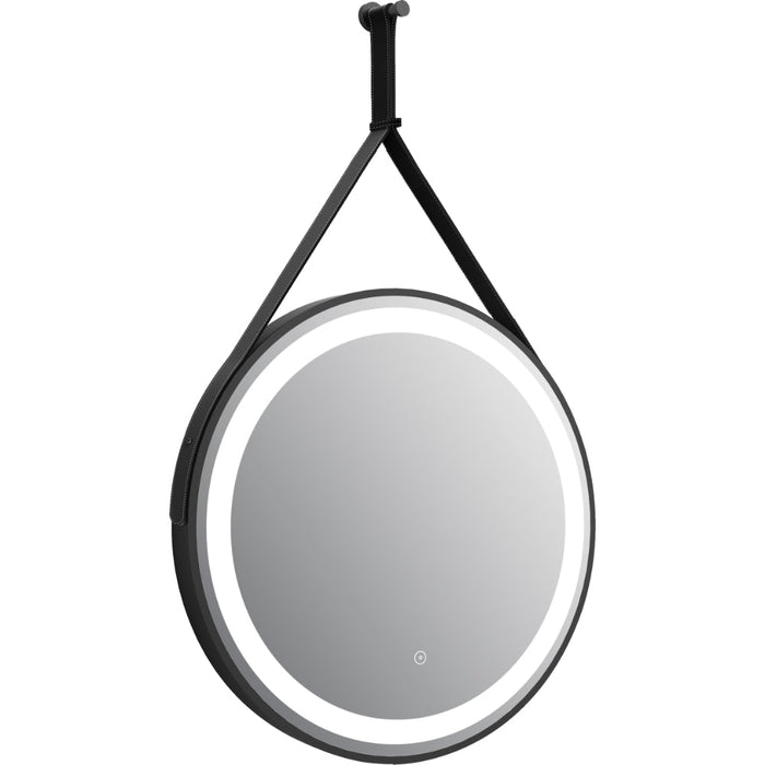 Tailored Delilah Orca 600mm Illuminated LED Round Touch Mirror with Black Hanging Strap