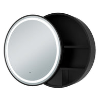 Tailored Monty 600mm Illuminated LED Round Single Sliding Door Mirror Cabinet