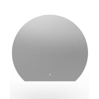 Tailored Olive Illuminated Backlit LED Semi Circle Touch Mirror 700mm x 800mm