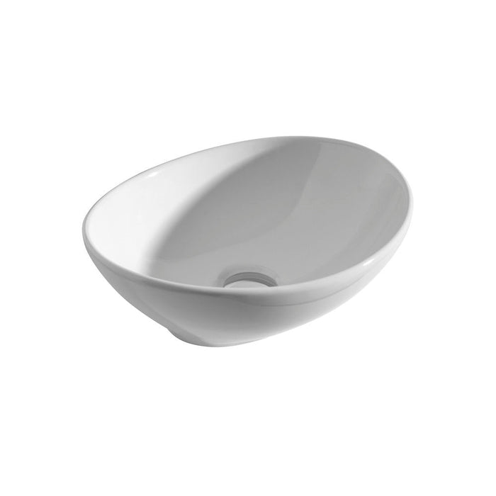 Tailored Pisa Countertop Ceramic Basin - 400mm Wide - White