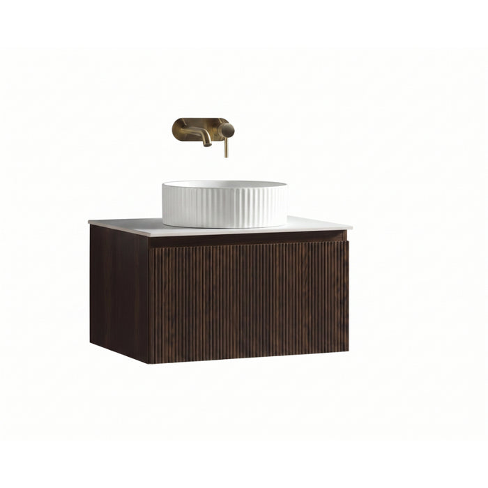 Tailored Flauto 1 Drawer Wall Hung Vanity Unit with Sintered Stone Countertop