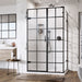 Roman Liberty Grid Hinged Shower Door With Inline
