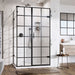 Roman Liberty Grid Hinged Shower Door With Inline