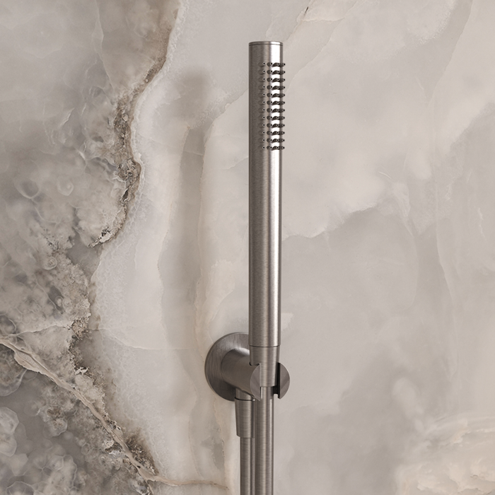 Crosswater 3ONE6 Design Shower Handset, Hose & Wall Outlet Stainless Steel