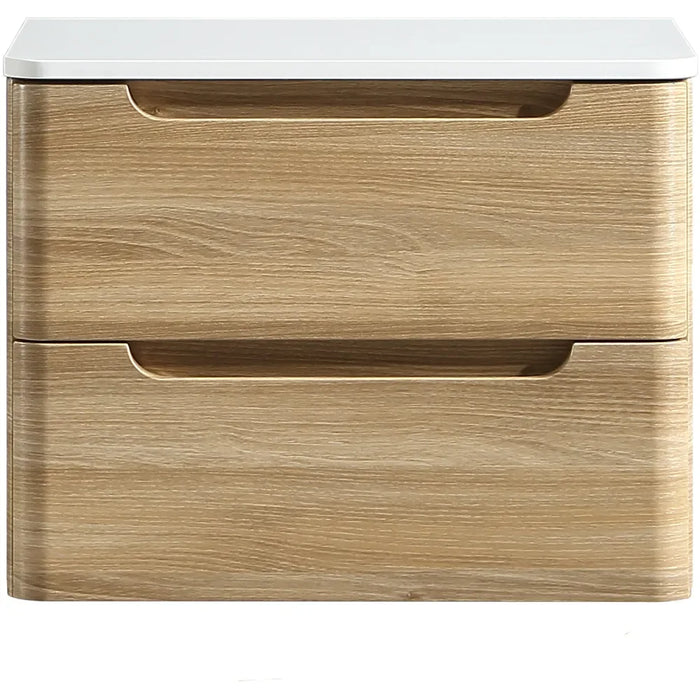 Tailored Monza 2 Drawer Wall Hung Vanity Unit with Sintered Stone Countertop