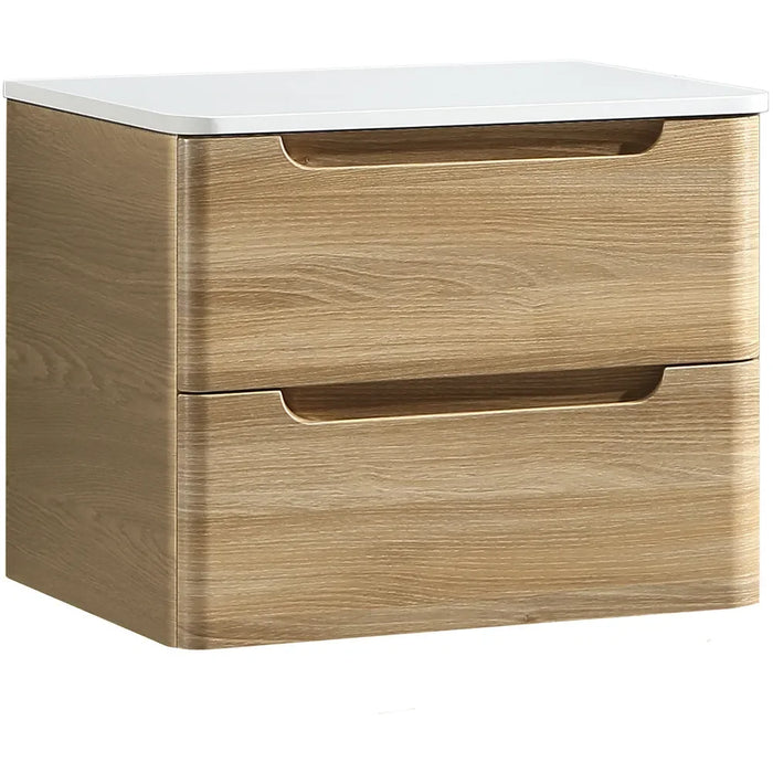 Tailored Monza 2 Drawer Wall Hung Vanity Unit with Sintered Stone Countertop