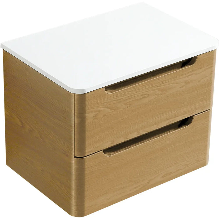 Tailored Monza 2 Drawer Wall Hung Vanity Unit with Sintered Stone Countertop
