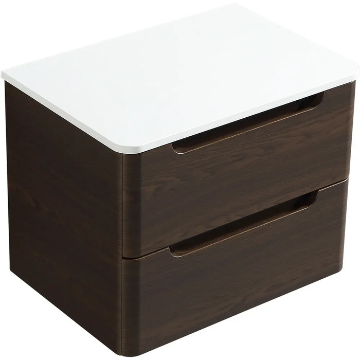 Tailored Monza 2 Drawer Wall Hung Vanity Unit with Sintered Stone Countertop