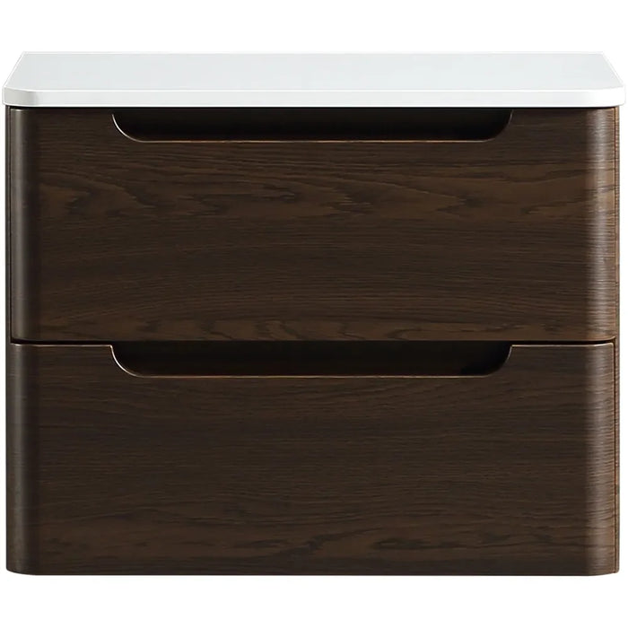 Tailored Monza 2 Drawer Wall Hung Vanity Unit with Sintered Stone Countertop