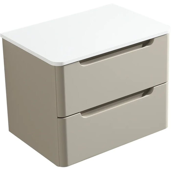 Tailored Monza 2 Drawer Wall Hung Vanity Unit with Sintered Stone Countertop
