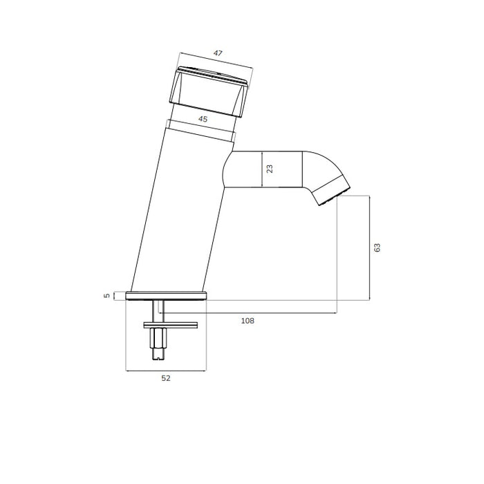 Sonas Non Concussive Self-Closing Basin Mixer Tap - Chrome