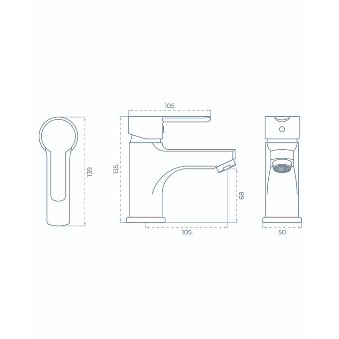 Sonas Core Basin Mixer Tap with Free Waste - Chrome