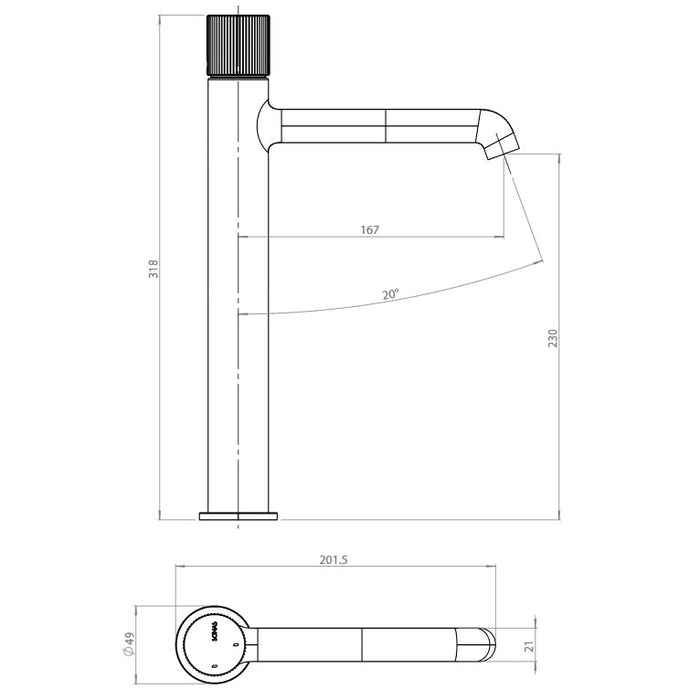 Sonas Reed Tall Basin Mixer Tap