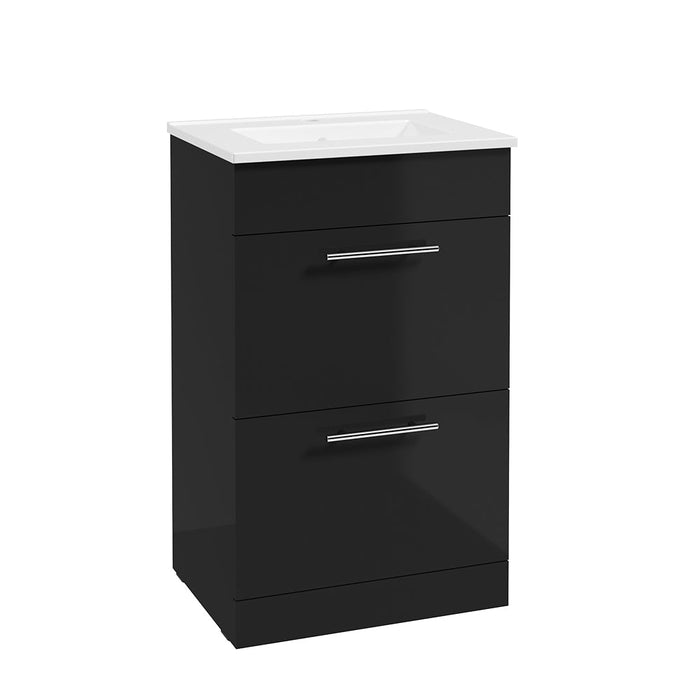 Sonas Strata 2 Drawer Floorstanding Vanity Unit with Basin & Handles