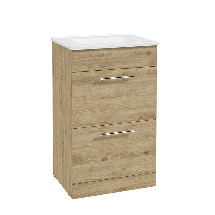 Sonas Strata 2 Drawer Floorstanding Vanity Unit with Basin & Handles