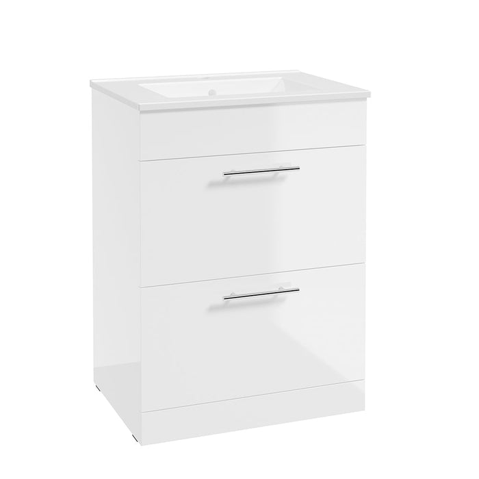 Sonas Strata 2 Drawer Floorstanding Vanity Unit with Basin & Handles
