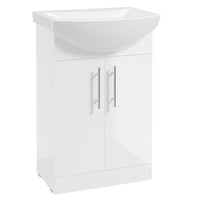 Sonas Strata Classic 2 Door Floorstanding Vanity Unit with Basin & Handles