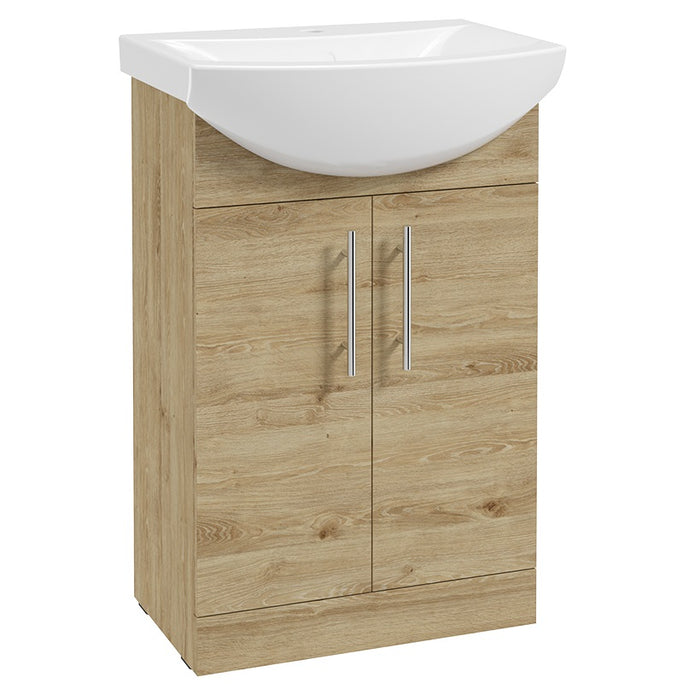Sonas Strata Classic 2 Door Floorstanding Vanity Unit with Basin & Handles