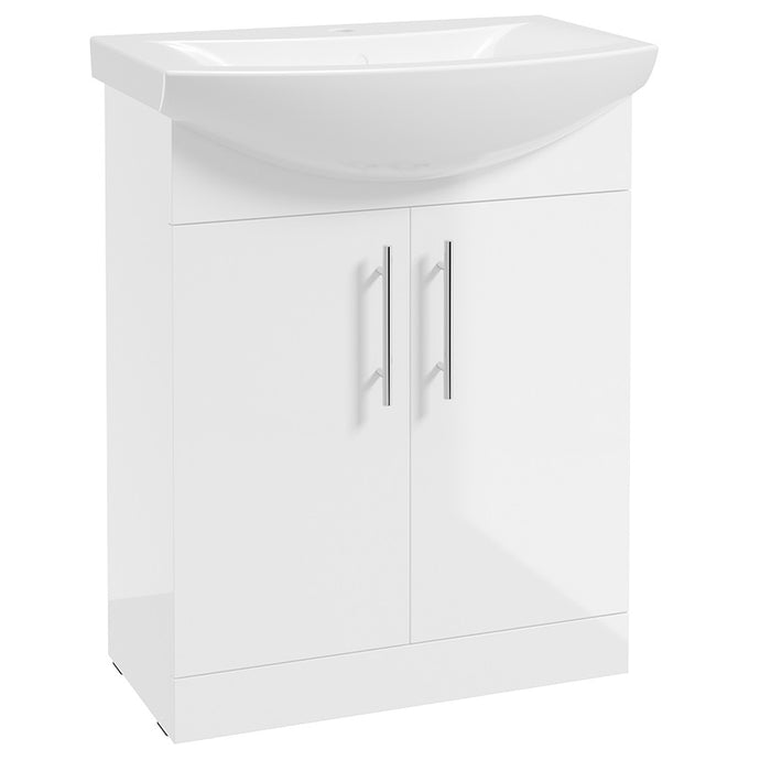 Sonas Strata Classic 2 Door Floorstanding Vanity Unit with Basin & Handles