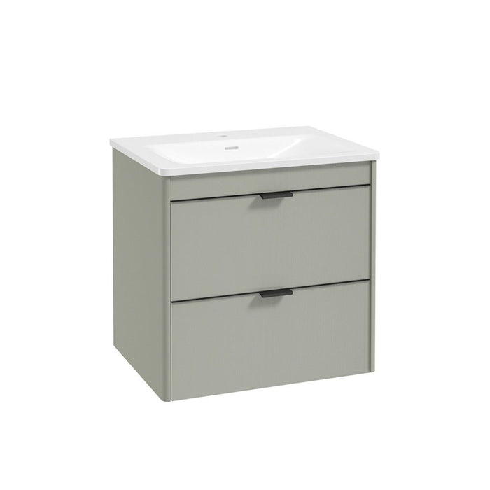 Sonas Lumiere 2 Drawer Wall Hung Vanity Unit with Shadow Gloss Resin Basin & Handles