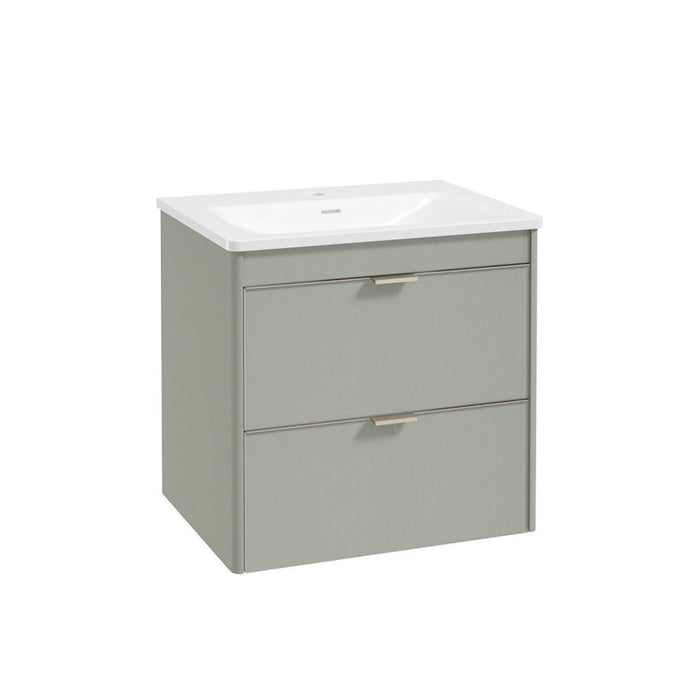 Sonas Lumiere 2 Drawer Wall Hung Vanity Unit with Shadow Gloss Resin Basin & Handles