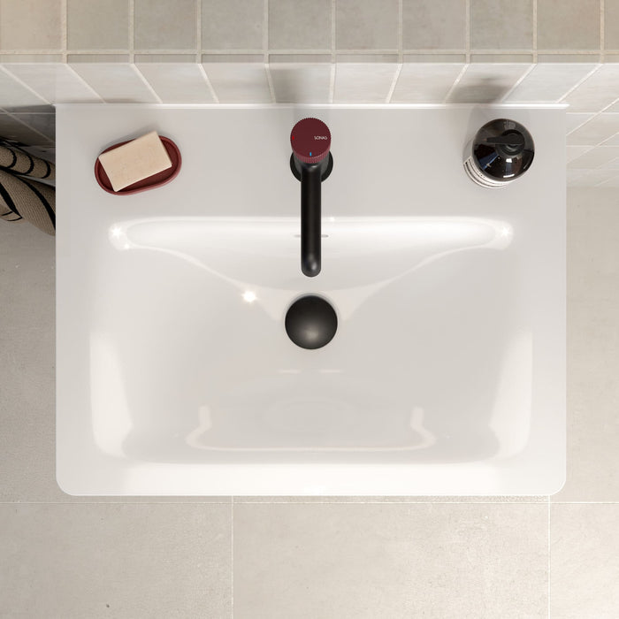 Sonas Lumiere 2 Drawer Wall Hung Vanity Unit with Shadow Gloss Resin Basin & Handles
