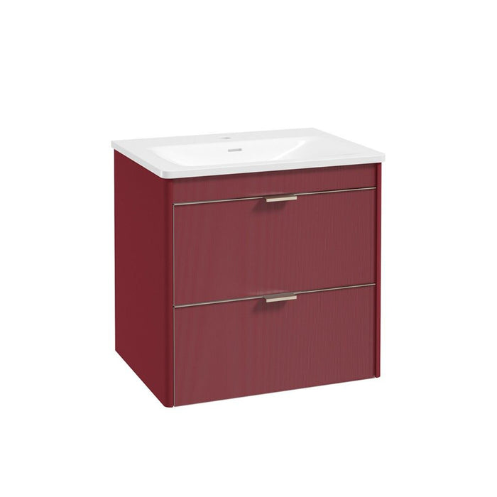 Sonas Lumiere 2 Drawer Wall Hung Vanity Unit with Shadow Gloss Resin Basin & Handles