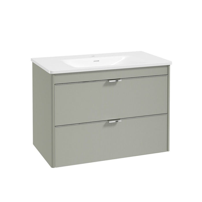 Sonas Lumiere 2 Drawer Wall Hung Vanity Unit with Shadow Gloss Resin Basin & Handles