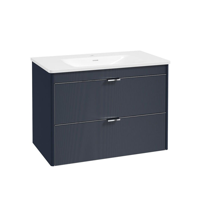 Sonas Lumiere 2 Drawer Wall Hung Vanity Unit with Shadow Gloss Resin Basin & Handles