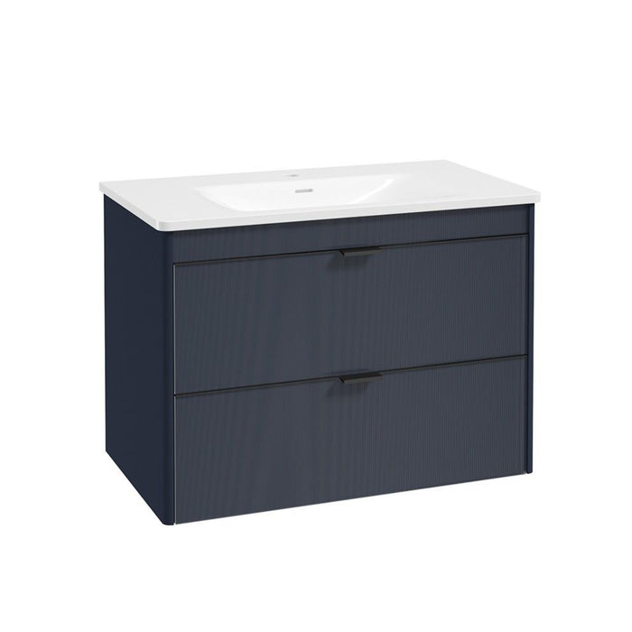 Sonas Lumiere 2 Drawer Wall Hung Vanity Unit with Shadow Gloss Resin Basin & Handles