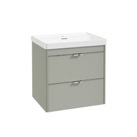 Sonas Lumiere 2 Drawer Wall Hung Vanity Unit with Reed Gloss Resin Basin & Handles