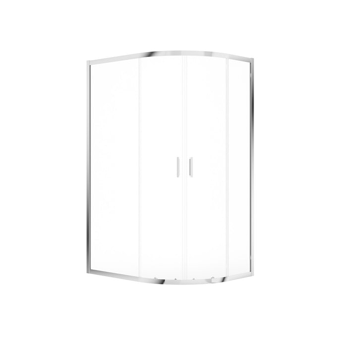 Sonas Strata 6mm Double Door Offset Quadrant Shower Door - Chrome