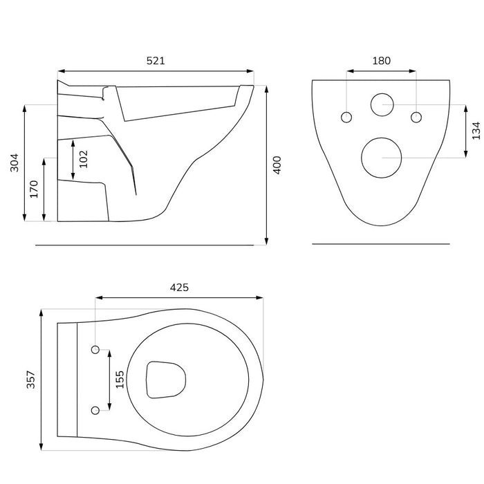 Sonas Select Wall Hung Toilet with Seat