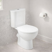Sonas Select Rimless Open Back Close Coupled Toilet with Soft Close Seat - All In One Box