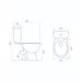 Sonas Select Rimless Open Back Close Coupled Toilet - All In One Box with Free Flexible Pan Connector