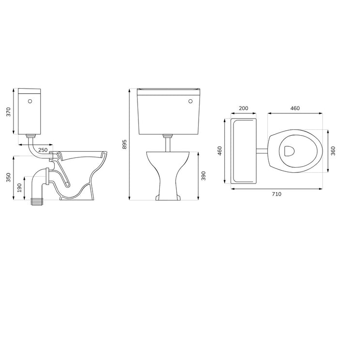 Sonas Select Low Level Toilet with Seat
