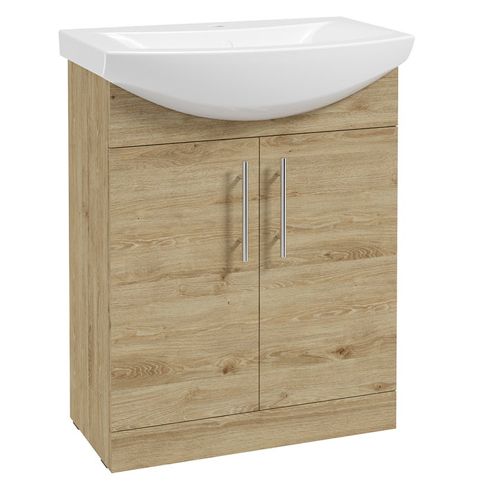 Sonas Strata Classic 2 Door Floorstanding Vanity Unit with Basin & Handles