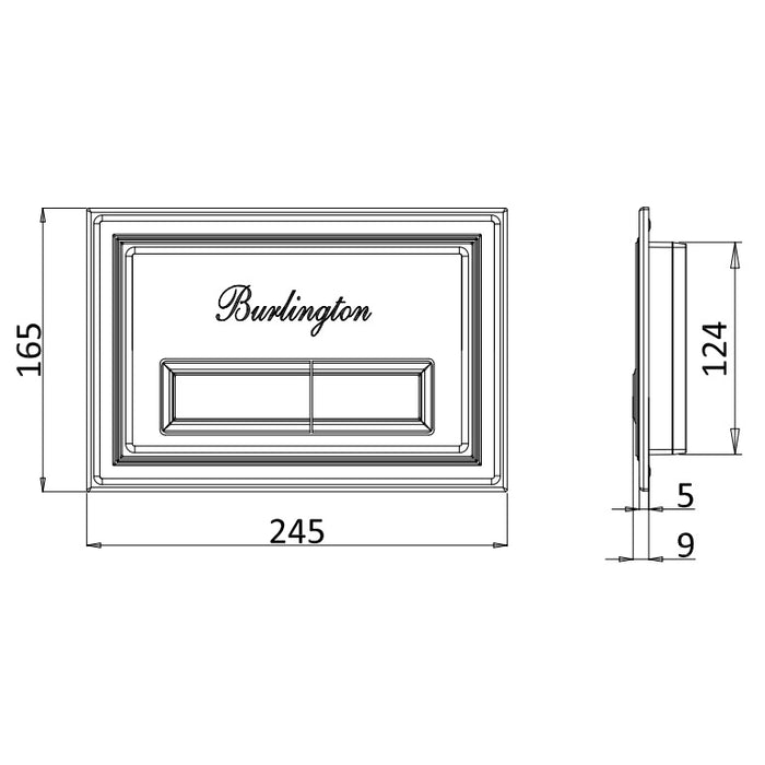 Burlington Traditional Rectangular Flush Plate